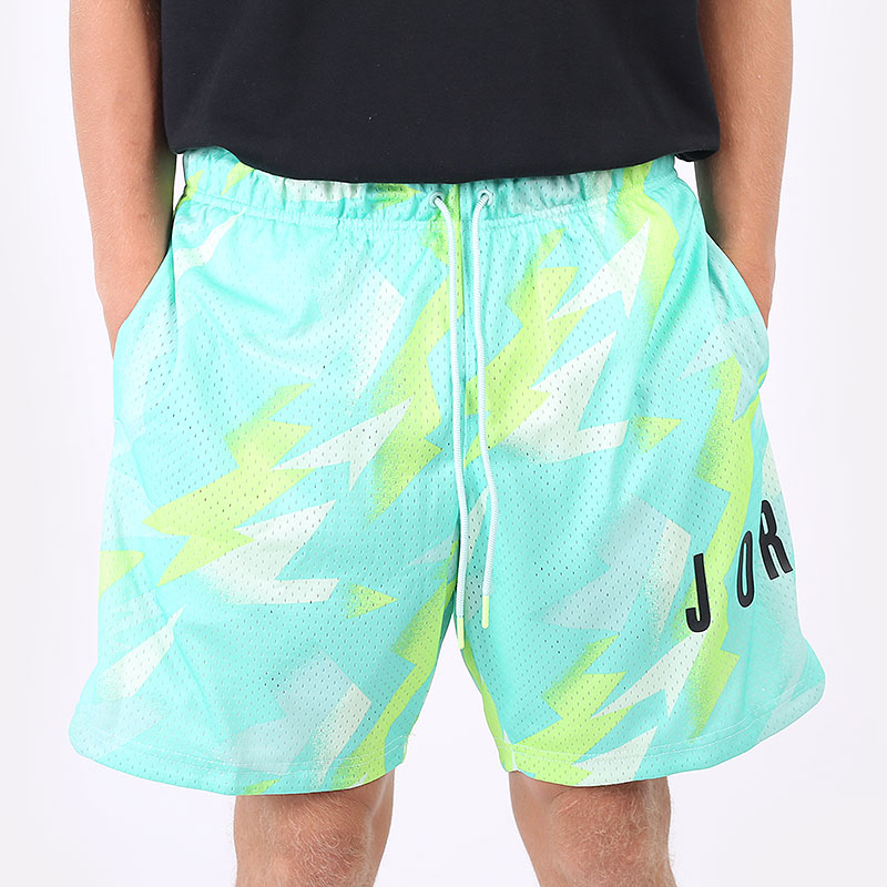 мужские голубые шорты  Jordan Jumpman Air Printed Mesh Shorts CZ4757-675 - цена, описание, фото 3